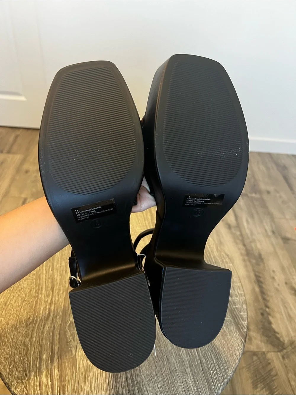 NEW Wild Fable Black Astro Strappy Platform Heels with Memory Foam Insole- 13